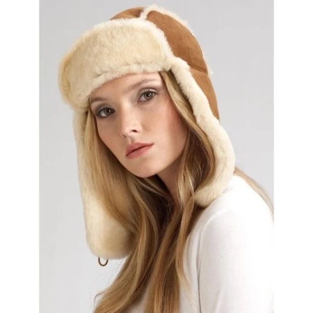 Ugg Shearling Trapper Hat | genuine fur | size Large | Like New